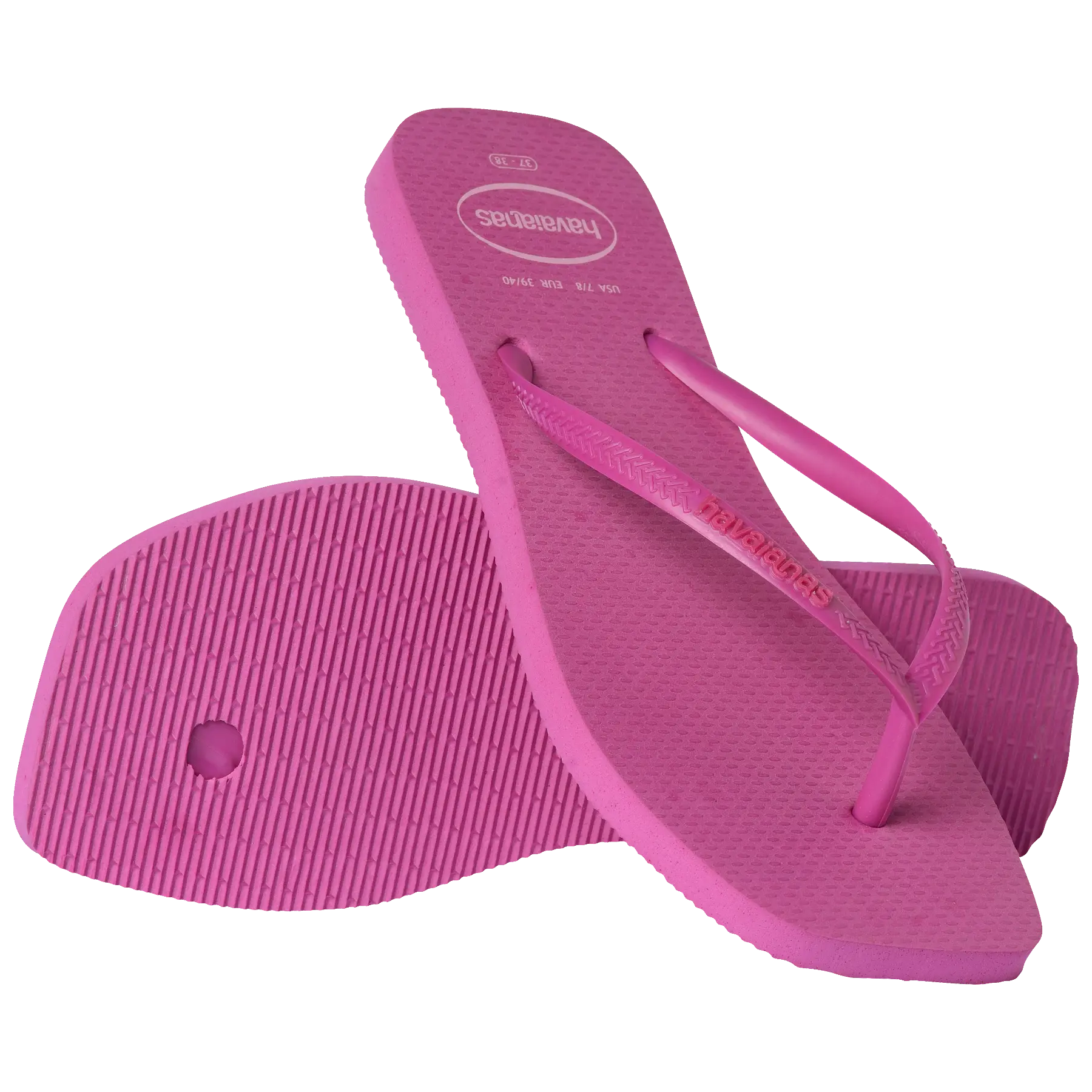 Women's Slim Square Logo Pop Up Flip Flops - Image 3