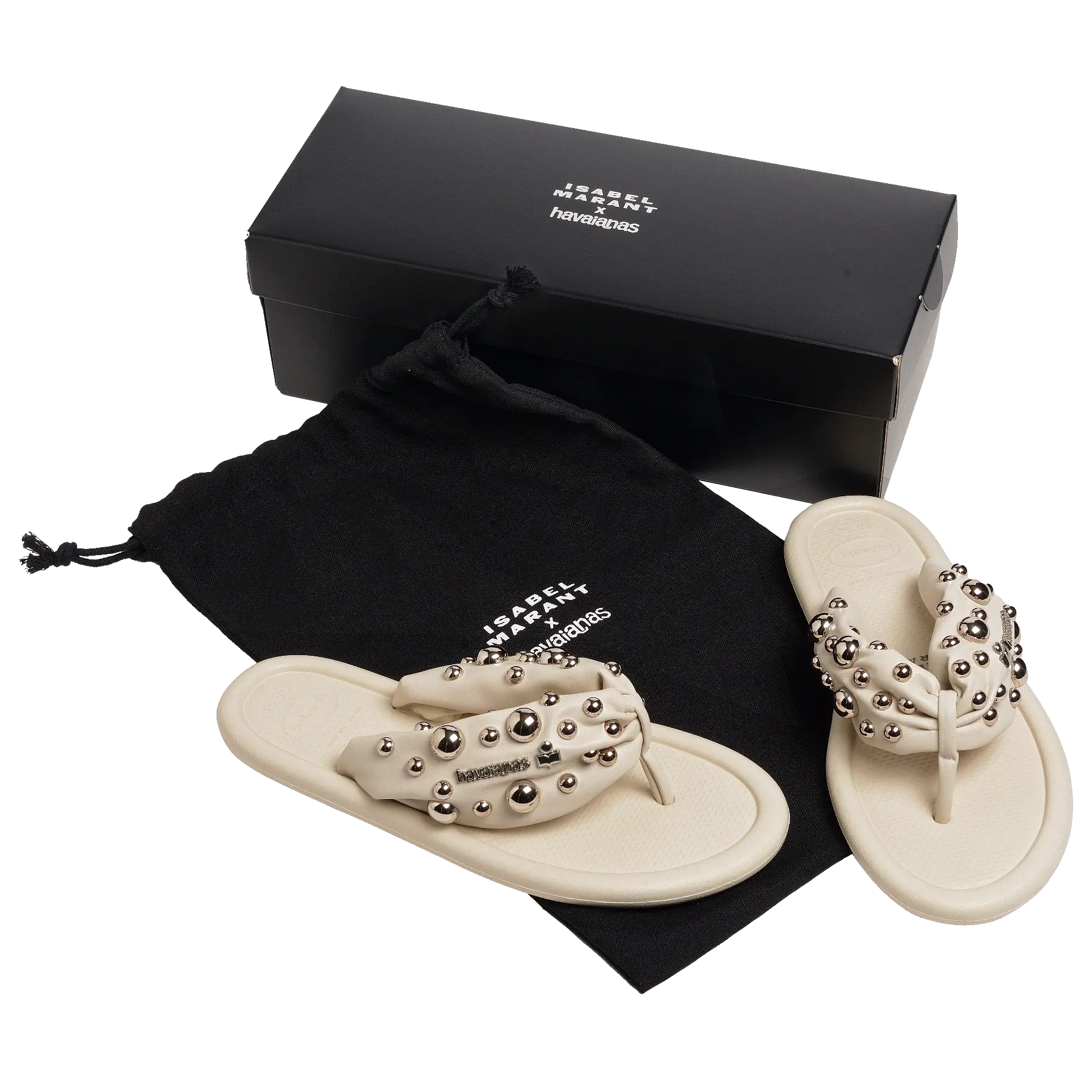 Women's Isabel Marant Maxi Puffed Studs Flip Flops - Image 5