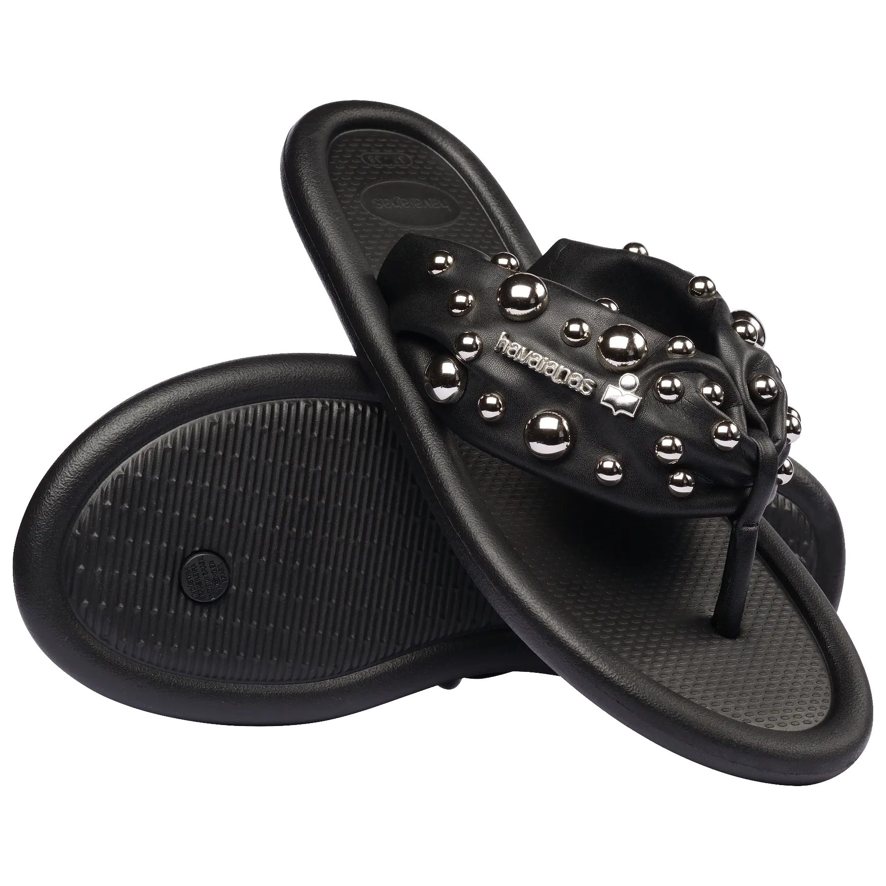 Women's Isabel Marant Maxi Puffed Studs Flip Flops - Image 3